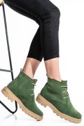 Zöld természetes bőr bakancs 2s7h32-004sp