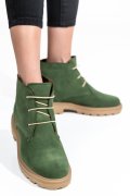 Zöld természetes bőr bakancs 2s7h32-004sp