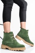 Zöld természetes bőr bakancs 2s7h32-004sp