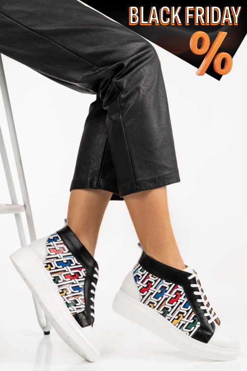 Fehér természetes bőr sport cipők 3s7h005