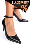 Fekete természetes bőr magassarkú cipők 1s7h754