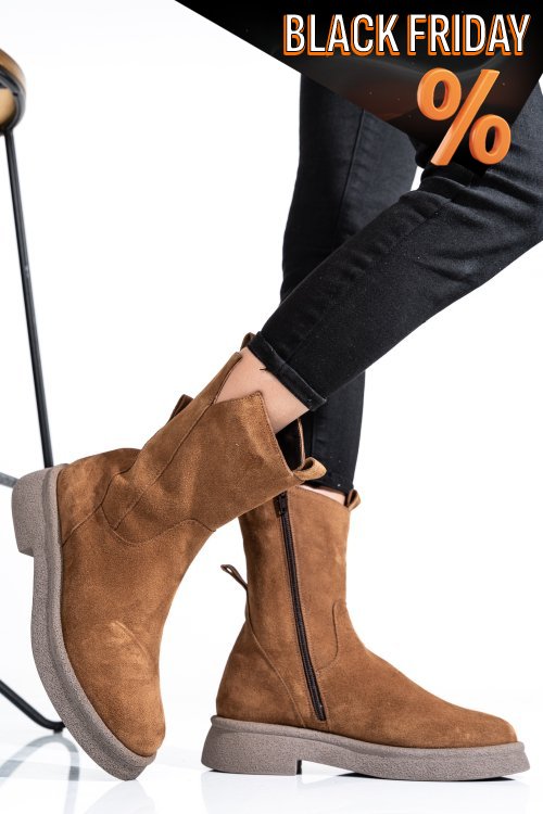 Barna természetes bőr bakancs 2s7h32-051sp