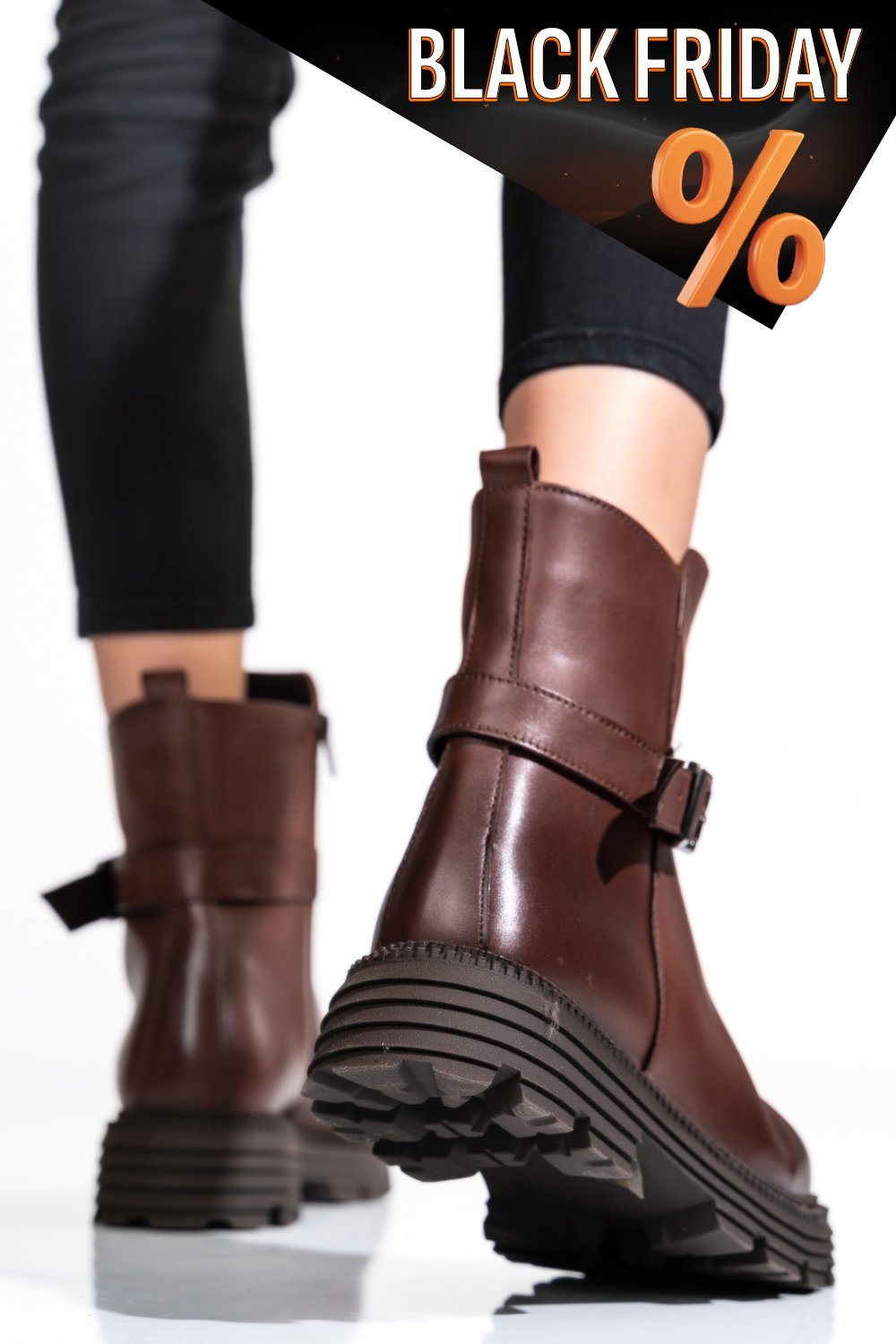 Barna természetes bőr bakancs 2s7h32-033np