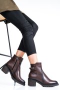Barna természetes bőr bokacsizma 4s7h26