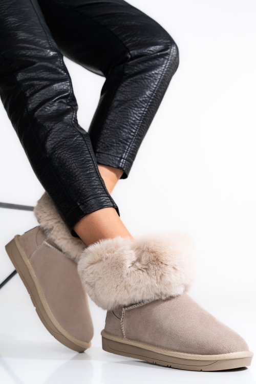 Bézs természetes bőr csizma ss7hcw328020