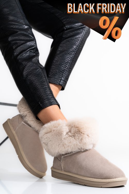 Bézs természetes bőr csizma ss7hcw328020