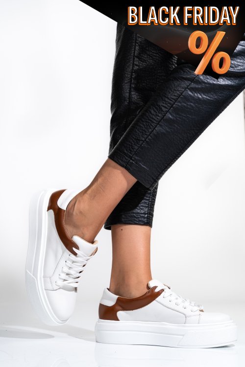 Barna természetes bőr sport cipők 3s7h000