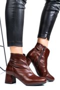 Barna természetes bőr bokacsizma 7s7h22