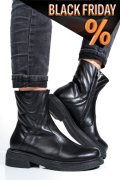 Fekete természetes bőr bakancs 4s7h24
