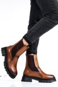 Barna természetes bőr bakancs 4s7h21