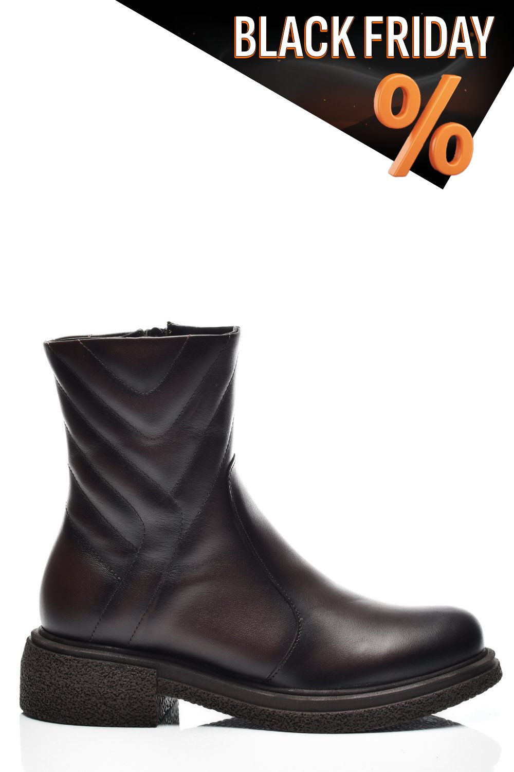 Barna természetes bőr bakancs 4s7h24