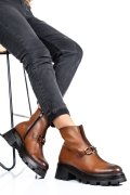 Barna természetes bőr bakancs 4s7h29