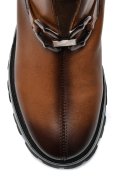 Barna természetes bőr bakancs 4s7h29