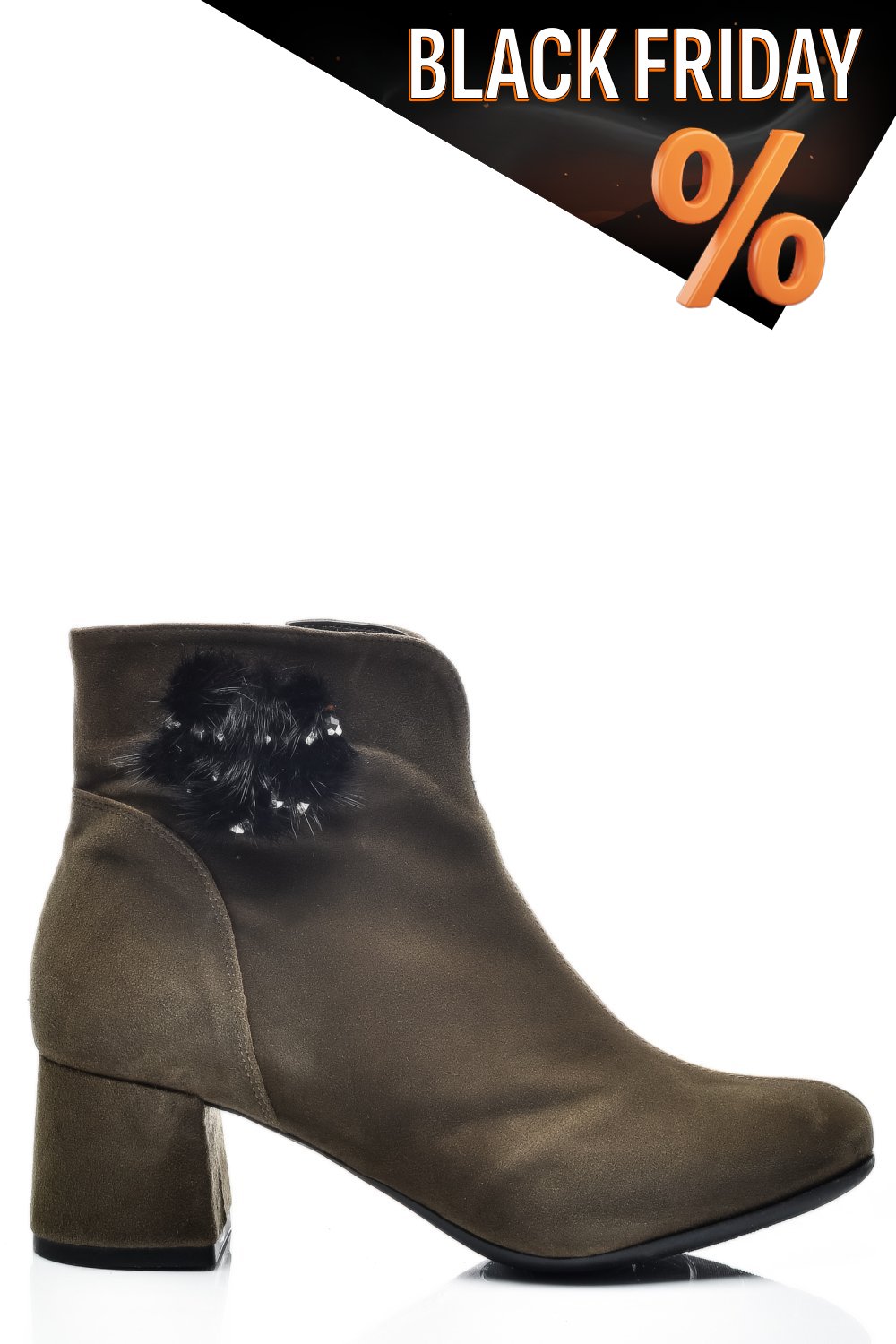 Barna fordított bőr bokacsizma 7s7h25