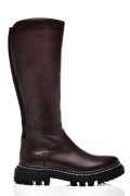Barna természetes bőr csizma bs7hb06-3207