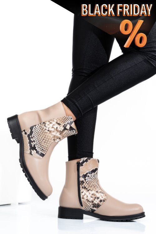 Rózsaszín természetes bőr bakancs 0s7h2lib